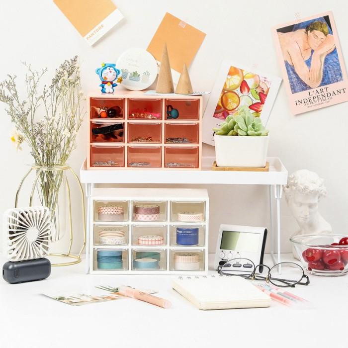 

Delia | Minimalist 9 Drawer Desktop Cabinet - Tempat Alat Tulis