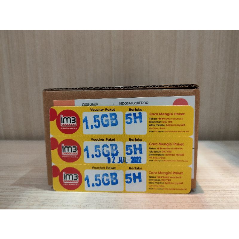 VOUCHER INDOSAT 1,5GB 5HARI