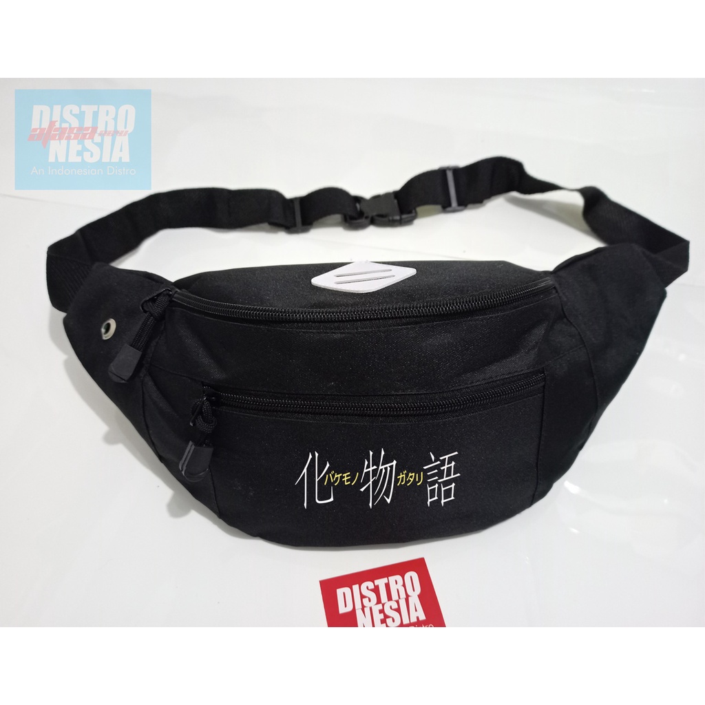 TAS SELEMPANG WAISTBAG BAKEMONOGATARI , TAS PINGGANG BAKEMONOGATARI SLINGBAG PRIA