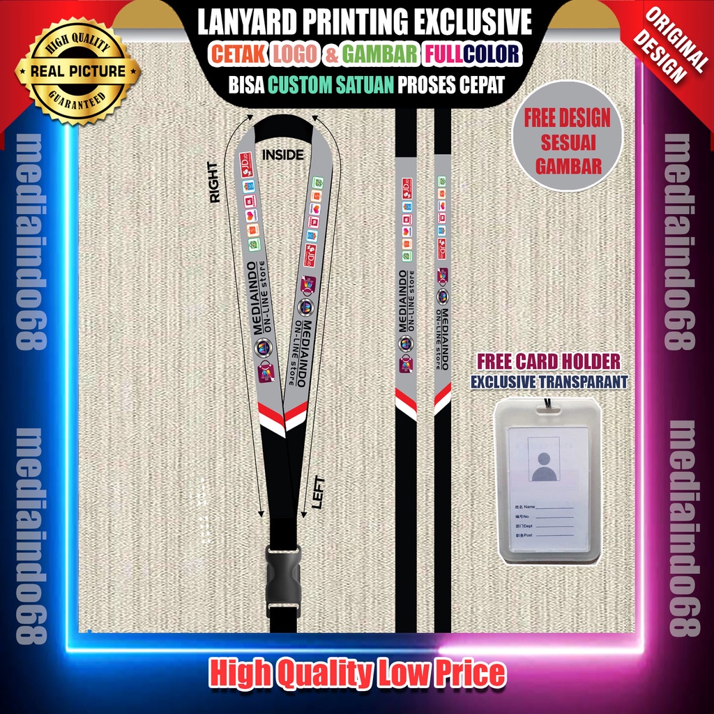 

CUSTOM LANARD ID CARD PRINTING M - 06 ( PAKET EXCLUSIVE )