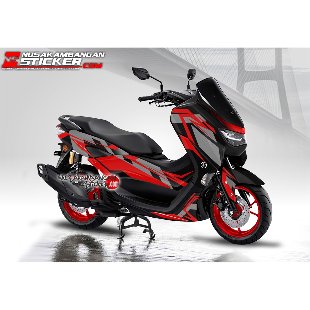 Decal Sticker Yamaha All New N Max 2020 merah hitam