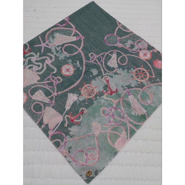 Preloved buttonscarves...nautical series, clove