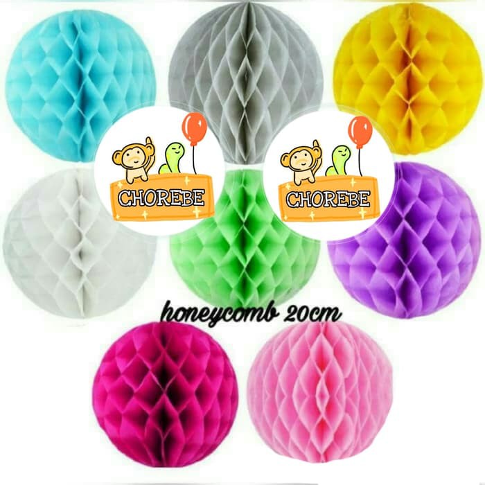 

Honey Comb Paper Ball / Bola Kertas Dekorasi (20cm)