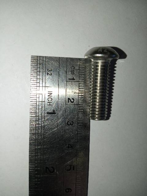 Button L M8 X 25 (2,5cm) stainless 304