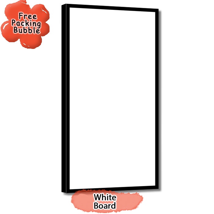 

White Board Melamin / Papan Tulis Putih Ukuran 40x80 cm