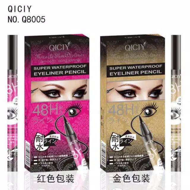 Medan termurah Longlasting Eyeliner super waterproof 48H spidol eyeliner qiciy