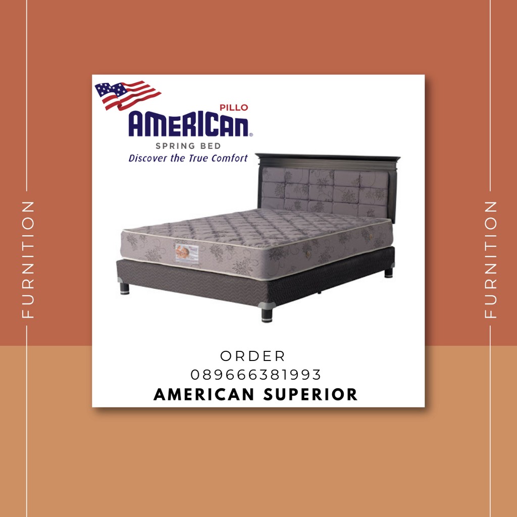 Kasur Springbed American Tipe Superior Bonus Bantal