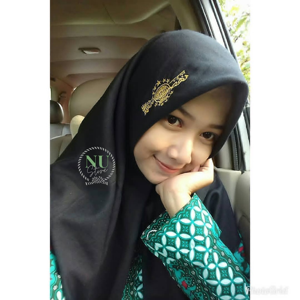 JILBAB BORDIR NU / HIJAB SQUARE NU / JILBAB TERBARU NU NAHDLATUL ULAMA / KERUDUNG SQUARE NU KEKINIAN
