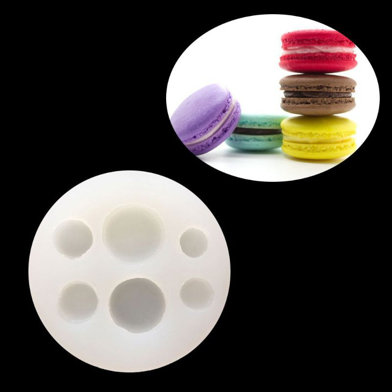 Glitter 3D Macaron Mould DIY Pendant Silicone Resin Mold Jewelry Making Baking Tools