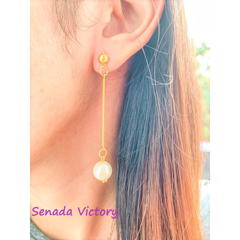 Senada Victory Anting Panjang Korea Anting Mutiara Anting Fashion Giwang