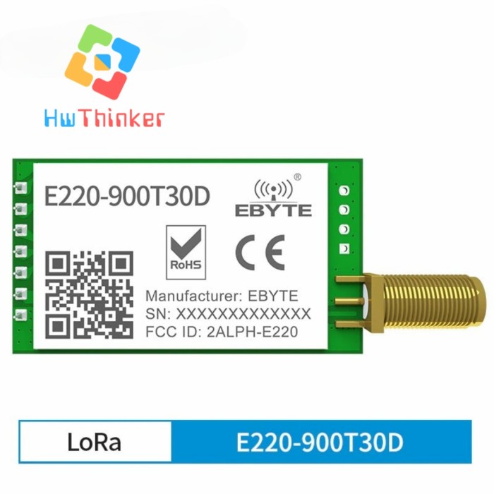 Modul LoRa LLCC68 EByte E220-900T30D 915MHz 850MHz-930MHz 30dBm UART TTL