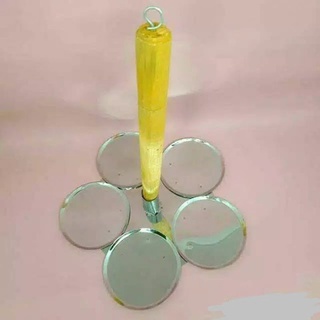 CETAKAN PEYEK REMPEYEK STAINLESS ISI 5 LUBANG GAGANG KAYU