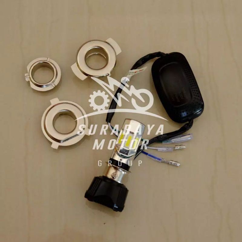 Lampu Sepeda Motor LED Luminos M6 Bohlam Utama 6 Sisi Universal + Garansi