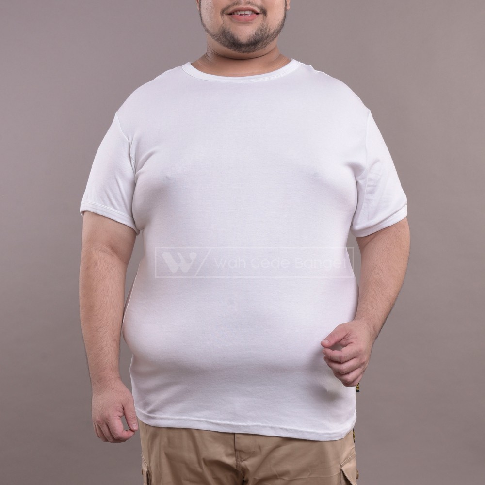 

O-Neck White Underwear Jumbo Big Size Cowok Ukuran Besar XXL XXXL