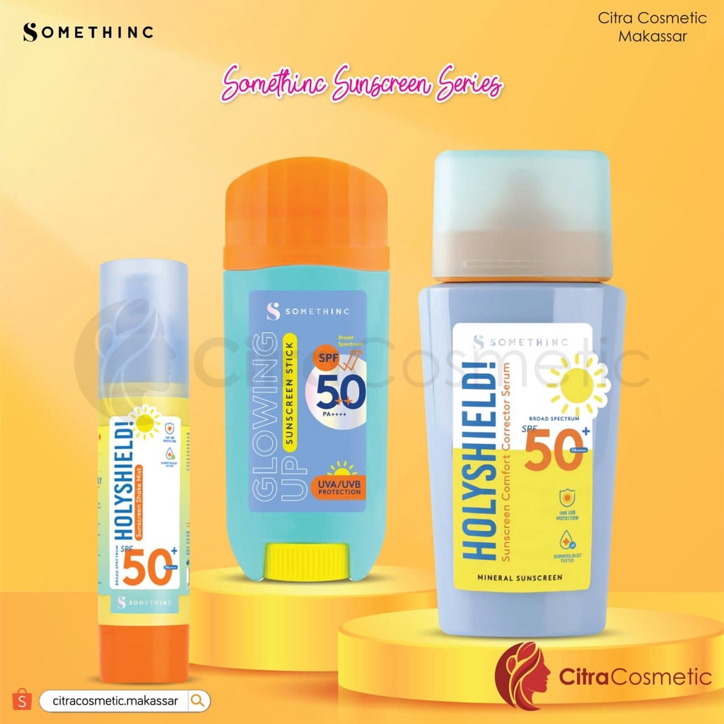 Somethinc Sunscreen Series Glowing Up Stick | Holyshield Sunscreen Comfort | Shake Mist