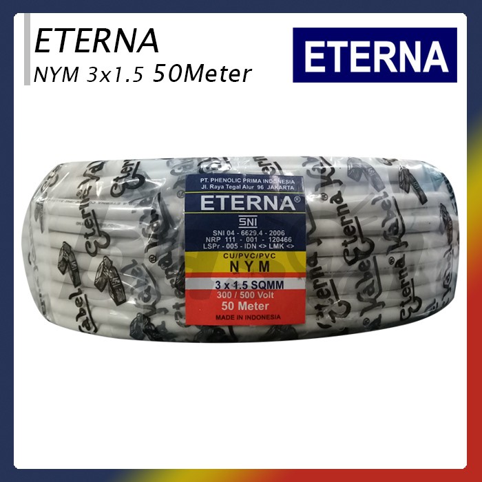 Eterna NYM 3x1.5mm @50m - Kabel Listrik TIDAK DI ECER