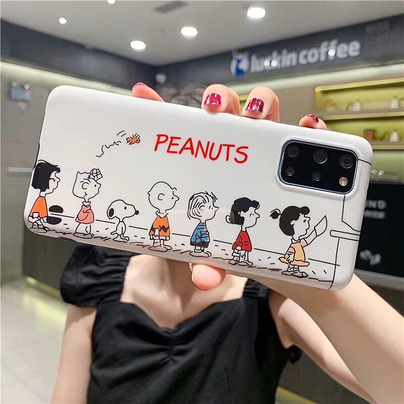 Snoopy Peanuts Case Samsung S20 S10 S9 S8 S20+ S10+ S9+ Note 20 Ultra Note20 Note 8  s8 Plus A9 2018