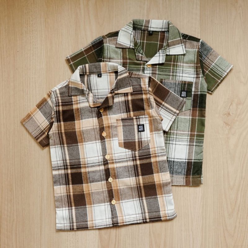 Little Daan - Kemeja Flanel Lengan Pendek Anak by Kids Mate