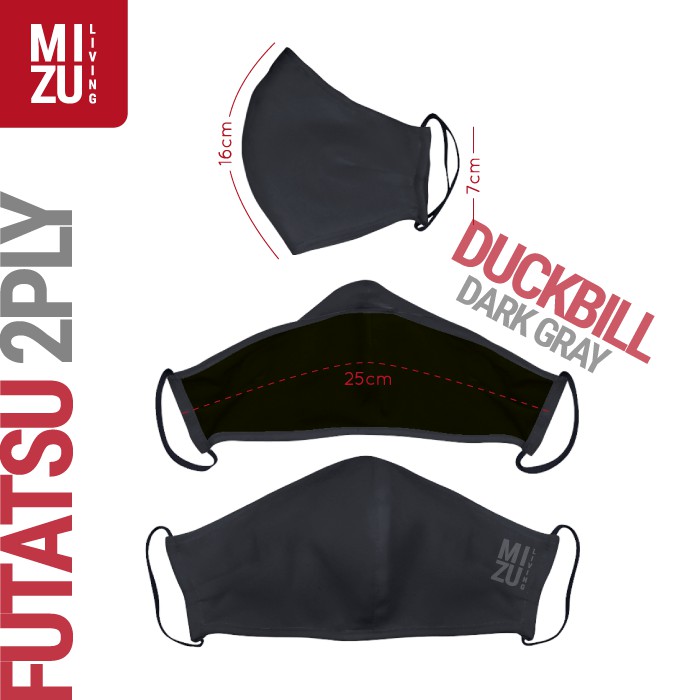 [SALE] MIZU FUTATSU Masker Kain 2 Ply Lapis NON-MEDIS Cuci Ulang Pakai REUSABLE WASHABLE Mask-DUCKBILL