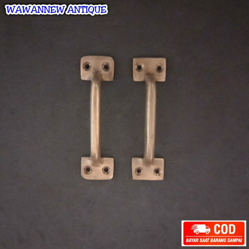 Handle / Tarikan Laci Gagang Lemari Pintu Rumah Kuningan Antik 11cm