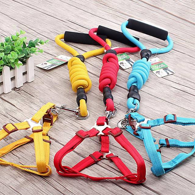 PH.Medan TALI PENUNTUN Polos Nylon Cocok Utk Berat Badan Up to 30kg  / harness kucing anjing