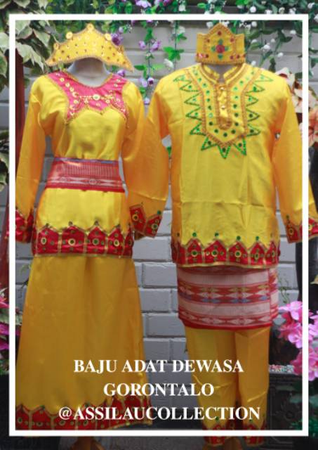 Pakaian adat Gorontalo/ baju Gorontalo/adat Gorontalo (Dewasa)