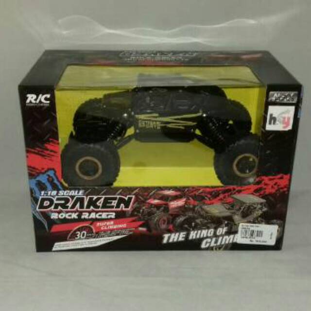 Rc Rock Crawler 7901 4WD Rock Racer Draken Skala 1.18 2.4Ghz Hitam