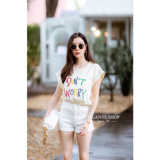 KAOS GIANTS BASIC TULISAN DON'T WORRY IMPORT BANGKOK (BJGB215)