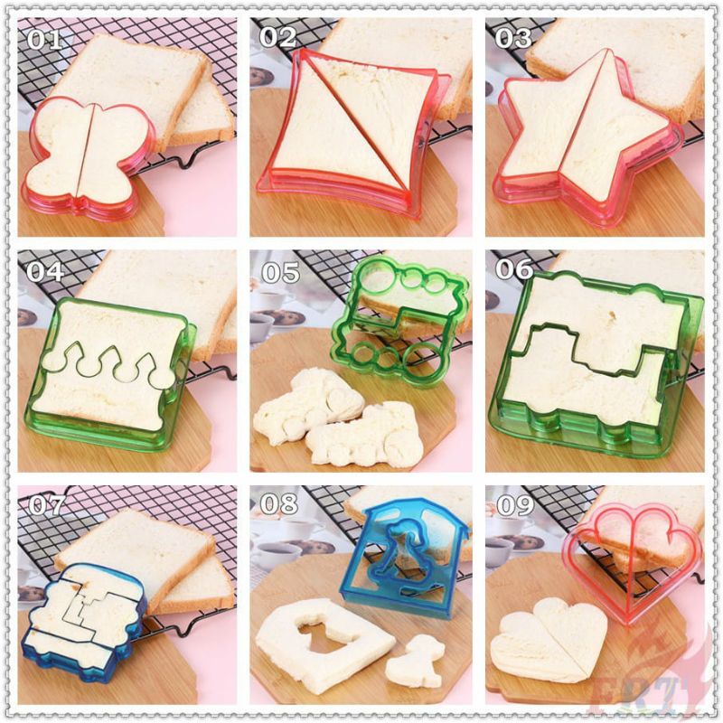 ~ PIYOSHI08 ~ Cetakan Pemotong Roti Sandwich Bentuk Lucu Bahan Plastik / Bread Cutter PD133