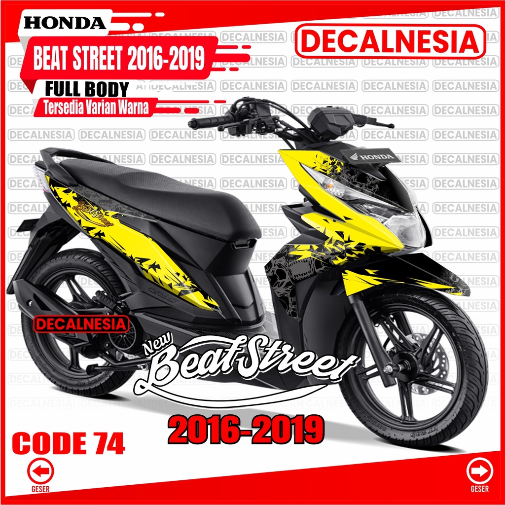 Decal Stiker Beat Street Full Body Old 2018 2019 Motor Honda Beat Street 2016 2017 Modifikasi Dekal 