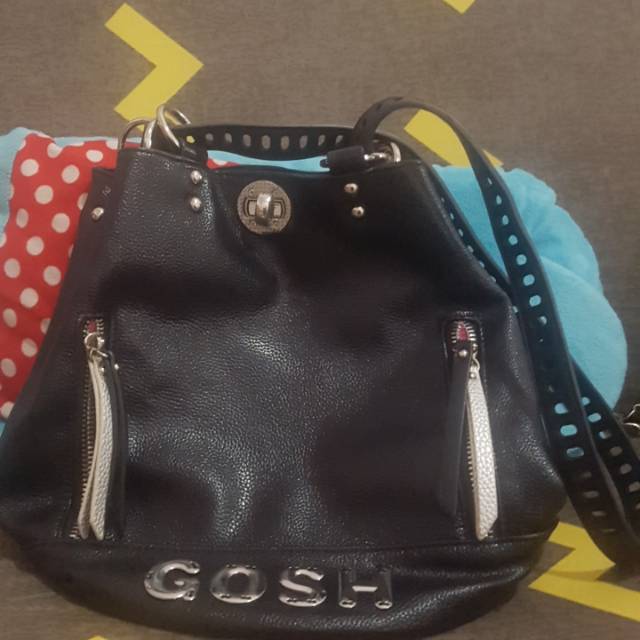 Tas Gosh preloved hitam ransel selempang backpack multifungsi