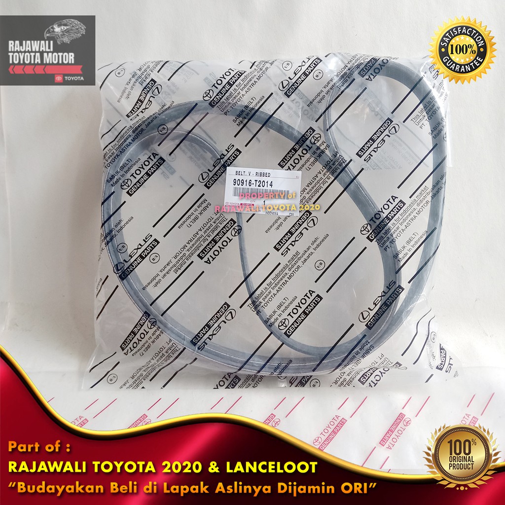 Van Belt, Tali Kipas Fanbelt Camry 2002-2006 & Alphard 7PK Original Genuine Toyota (90916-T2014)