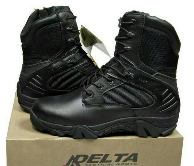 SEPATU BOOTS TACTICAL DELTA BLACK 8" ORIGINAL