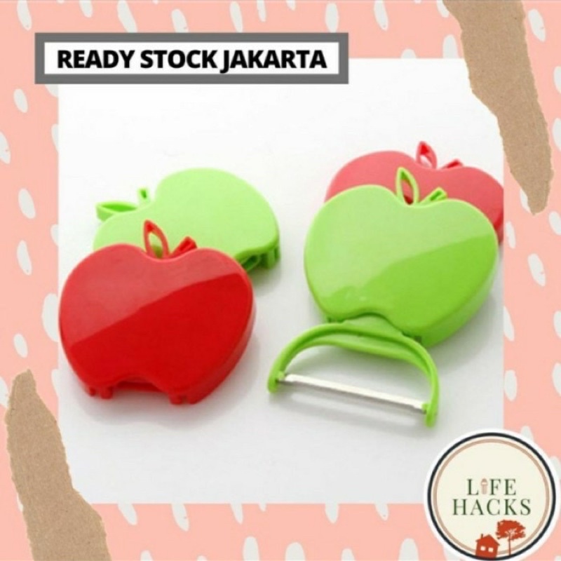 SEN - Pengupas Buah Dan Sayur Motif Apple / Pengupas Buah Serbaguna - RED