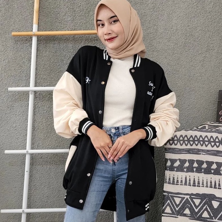 Atasan Wanita Terbaru Summer 199X Baseball XXL Bahan Pleece Terbaru