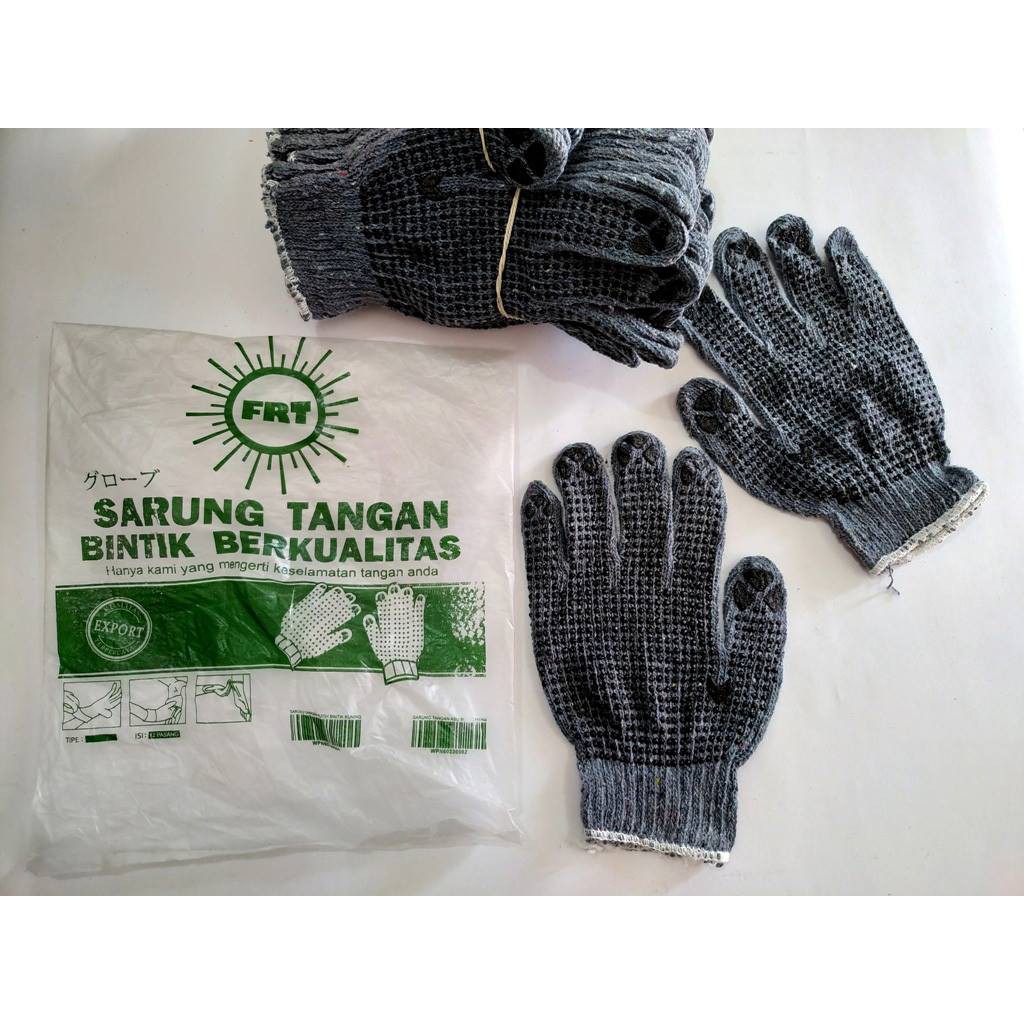  Sarung  tangan  bintik Harga 1lusin Sarung  tangan  kain 