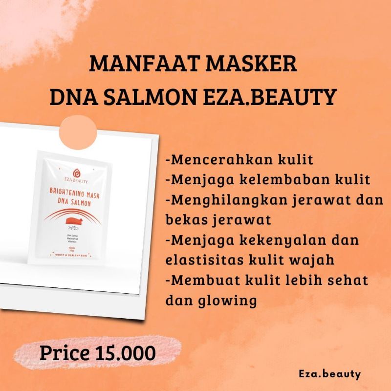 Masker Wajah DNA salmon Eza Beauty ORI
