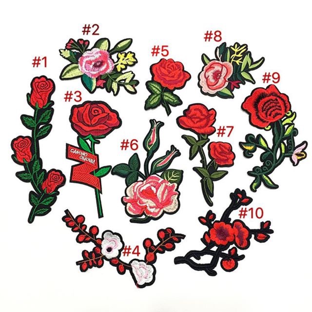 Patch bunga/ bordir tempel/ tempelan baju/patches
