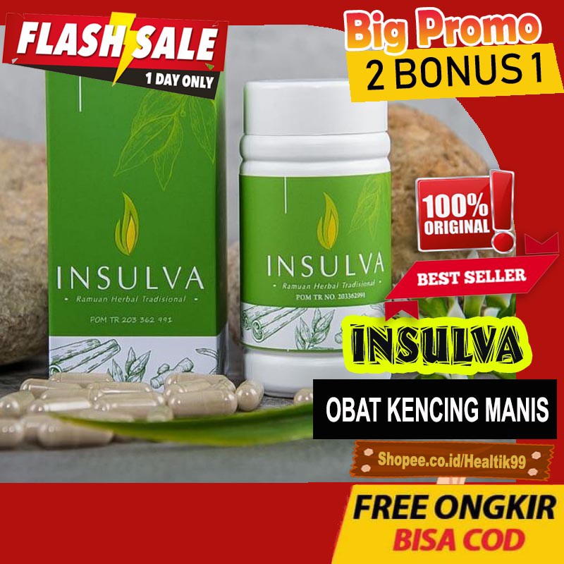 OBAT INSULVA ORIGINAL - OBAT UNTUK DIABETES DAN KENCING MANIS - INSULVA ASLI HERBAL ALAMI
