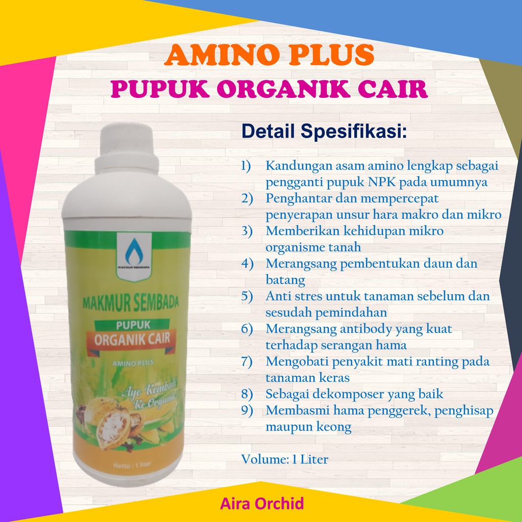 Jual Pupuk Organik Cair Poc Makmur Sembada Amino Plus Untuk Tanaman L Shopee Indonesia