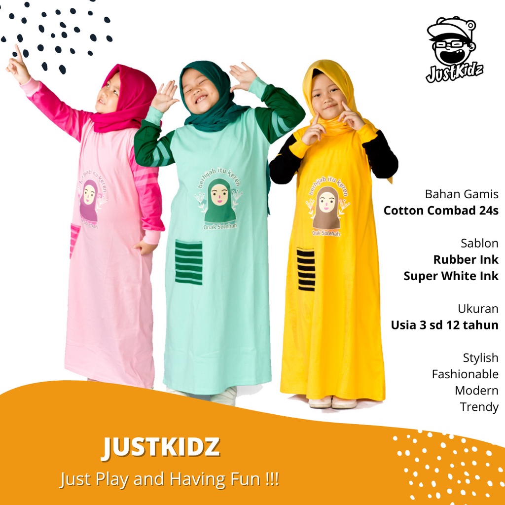 Gamis Kaos Anak Sporty & Lucu usia 3 sd 12 tahun