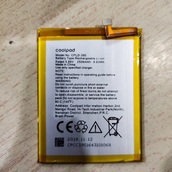 Battery Batre Baterai Double Power Mcom Coolpad Max Lite R108 CPLD-395 CPLD395 CPLD 395