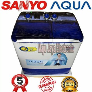 BANTING HARGA  Mesin  Cuci  2 Tabung Sanyo Aqua  880XT 8KG 