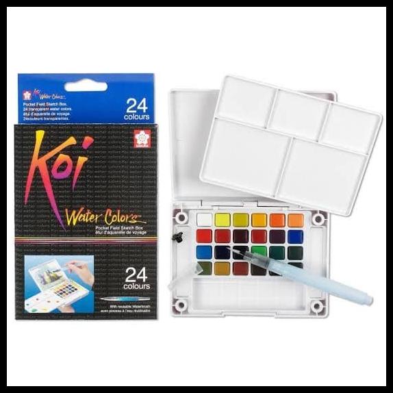 

Set 24 Sakura Koi Watercolor Pocket Field With Brush