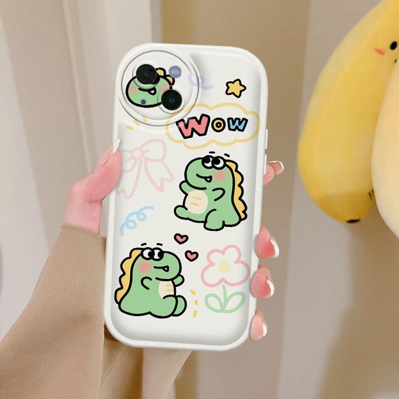 Case Air Cushion Desain Kartun Dinosaurus Untuk Iphone 11 13 11 Pro Max X 12 xr xs