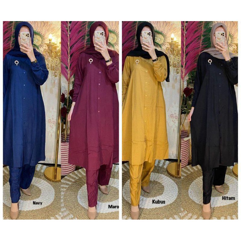 one set rayon/one set tunik/one set polos