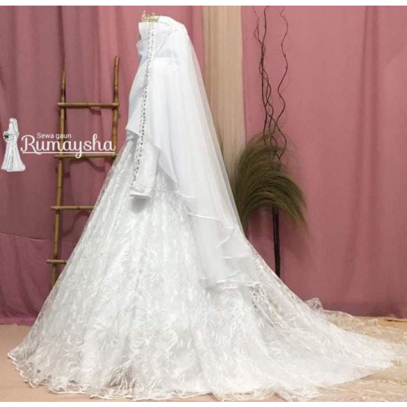 Sewa Gaun Pengantin Syar'i Murah SABIHA GOWN