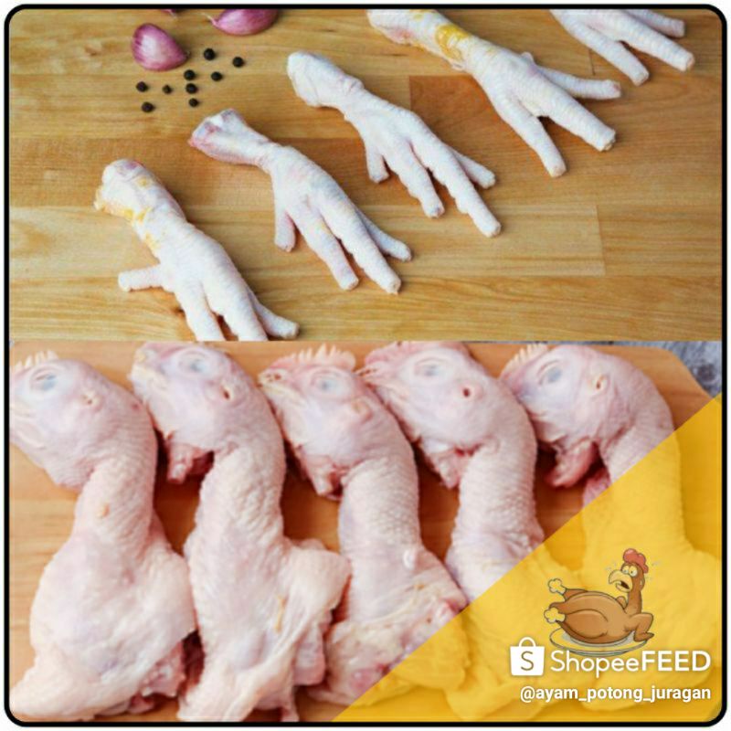 

kepala ceker ayam 1 kilo campur / ceker ayam / kepala ayam