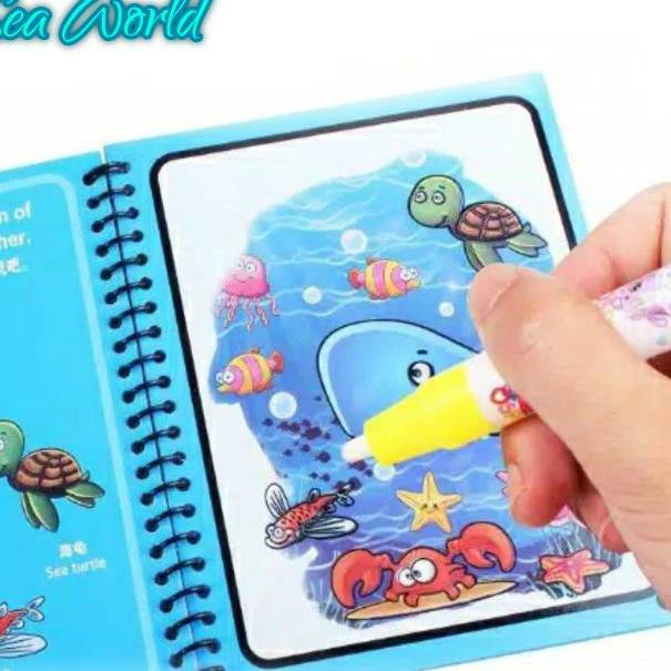 

♦ Ready Indonesia Magic Water book / Buku mewarnai spidol air / Magic Coloring Waterbook / Doodle $$