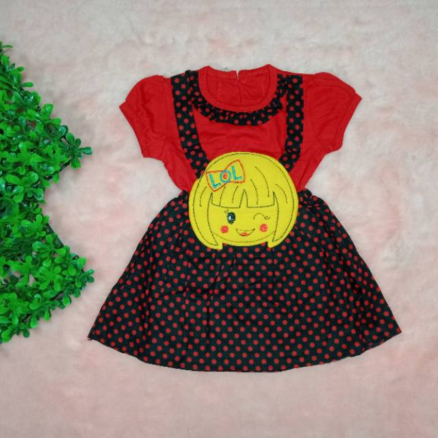 Ss#310 Dress Anak Perempuan Size 9-18bulan / Pakaian Anak Perempuan / Terusan Anak Cewek / Baju Lol